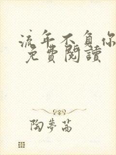 流年不负你情深 免费阅读