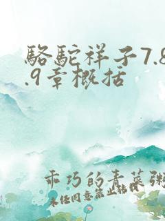 骆驼祥子7.8.9章概括