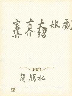 家有大姐剧情分集介绍