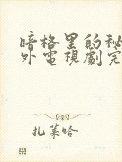 暗格里的秘密番外电视剧完整版在线观看