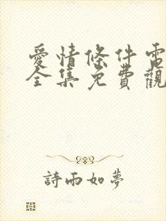 爱情条件电视剧全集免费观看