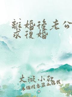 离婚后老公哭着求复婚