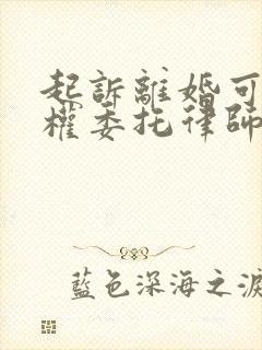 起诉离婚可以全权委托律师吗?