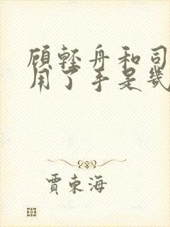 顾轻舟和司行霈用了手是几章