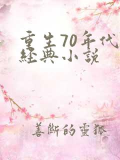 重生70年代的经典小说