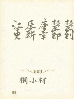 江辰唐楚楚最新更新章节到哪里了