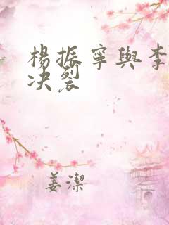 杨振宁与李政道决裂