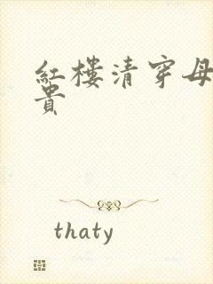 红楼清穿母凭子贵