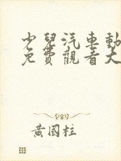 少儿汽车动画片免费观看大全