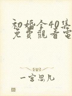 初婚全40集全免费观看电视剧