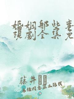 婚姻那些事儿电视剧全集免费观看完整版