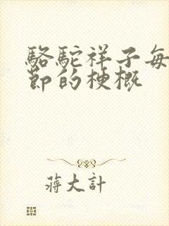 骆驼祥子每一章节的梗概