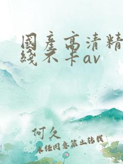 国产高清精品在线不卡av