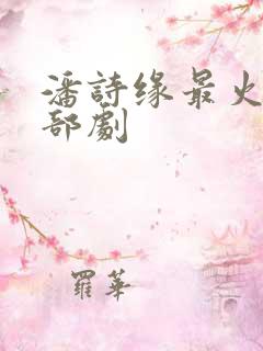 潘诗缘最火的三部剧