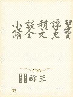 小说赵锦儿秦慕修全文免费阅读免费