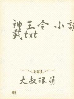 神王令 小说下载txt