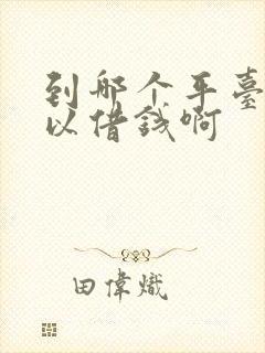 到哪个平台上可以借钱啊