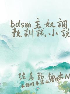 bdsm主奴调教训诫小说