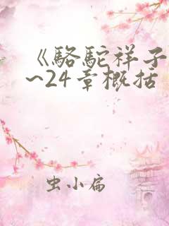 《骆驼祥子》1~24章概括