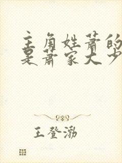 主角姓萧的小说是萧家大少爷