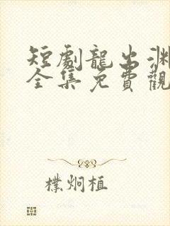 短剧龙出渊在线全集免费观看
