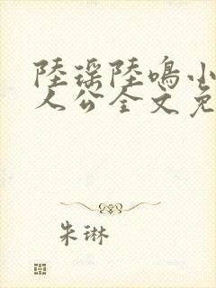 陆瑶陆鸣小说主人公全文免费阅读