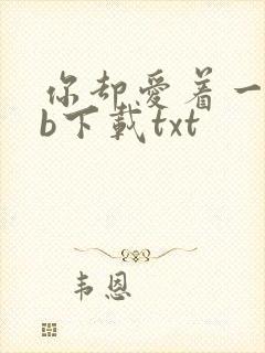 你却爱着一个sb下载txt