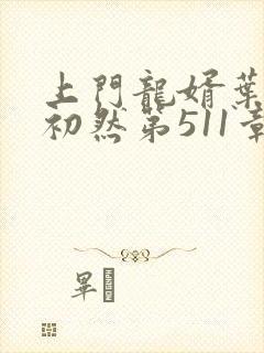 上门龙婿叶辰萧初然第511章