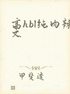 高hbl纯肉辣文