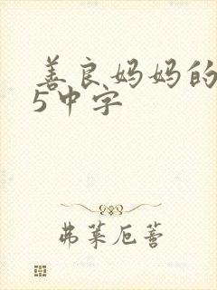 善良妈妈的朋友5中字