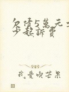 欠债5万元要多少起诉费