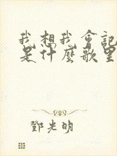 我想我会记得你是什么歌里的歌词