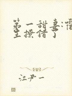 第一甜妻:霍先生撩错了