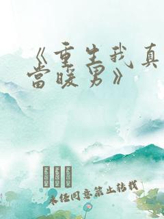 《重生我真没想当暖男》
