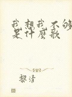 我想我不够爱你是什么歌