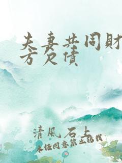 夫妻共同财产一方欠债