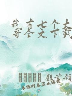 我有七个大佬哥哥全文下载txt下载