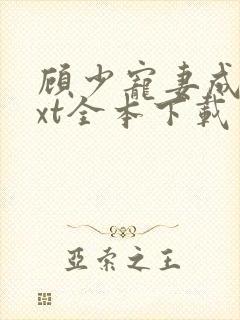 顾少宠妻成瘾txt全本下载