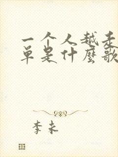 一个人越走越孤单是什么歌