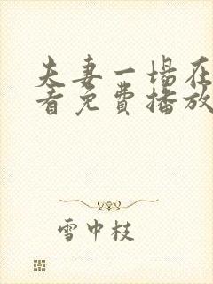 夫妻一场在线观看免费播放电视剧