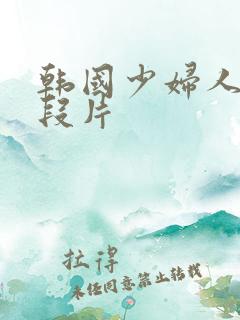 韩国少妇人妻一段片