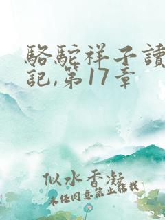 骆驼祥子读书笔记,第17章