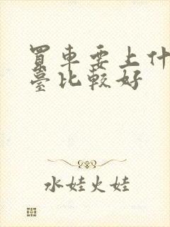 买车要上什么平台比较好