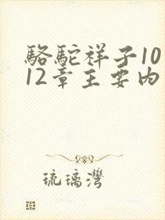 骆驼祥子10到12章主要内容