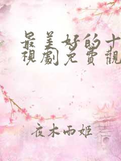 最美好的十年电视剧免费观看