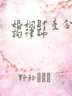 婚姻财产分割咨询律师