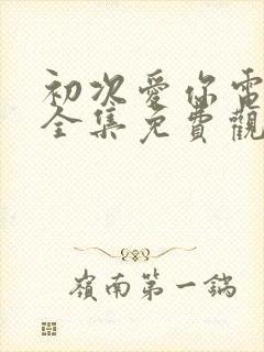 初次爱你电视剧全集免费观看高清