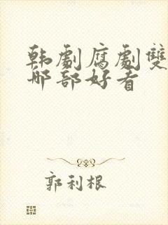 韩剧腐剧双男主哪部好看