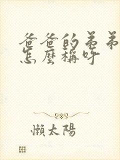 爸爸的弟弟妹妹怎么称呼