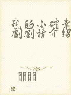 我的小确幸电视剧剧情介绍